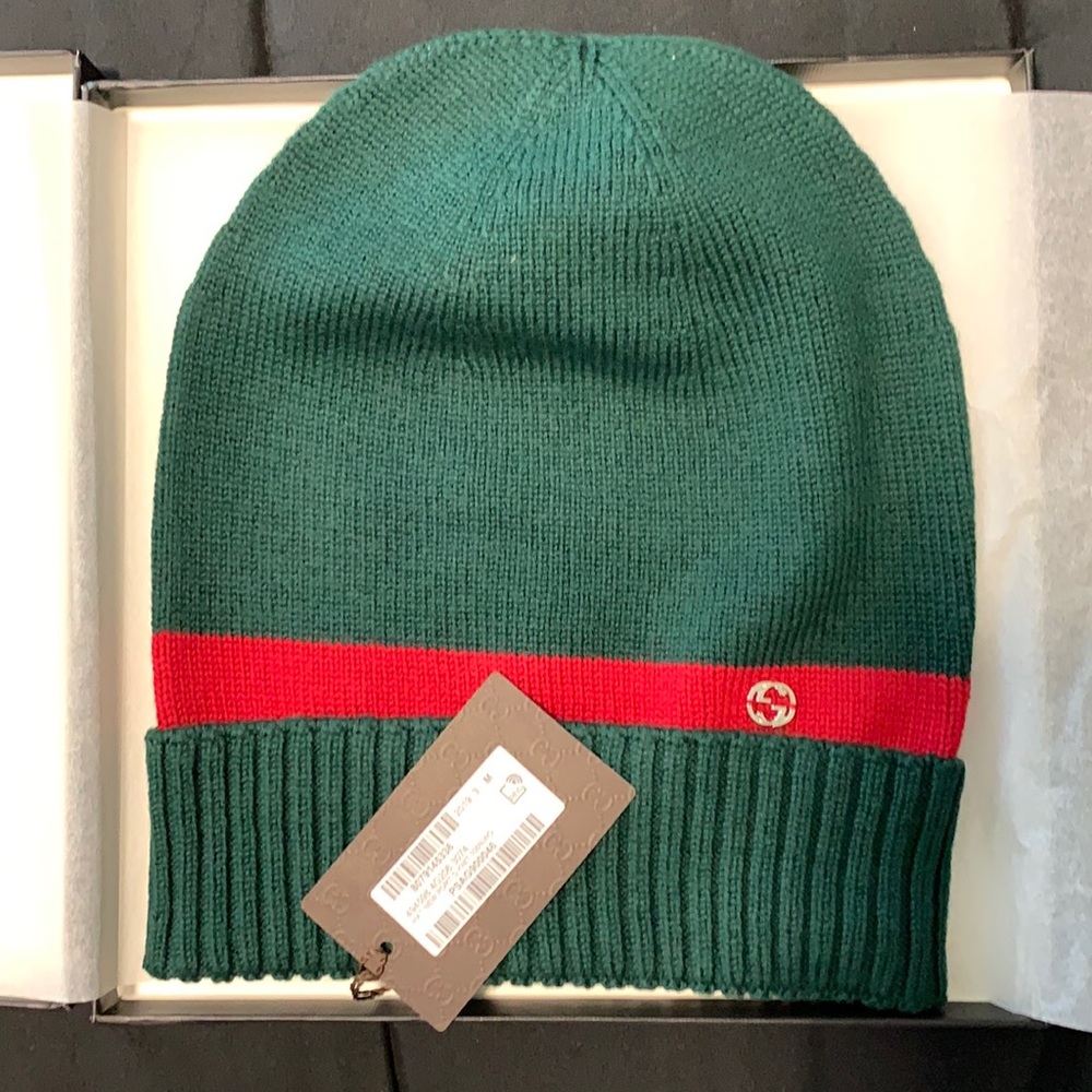 Brand new Gucci beanie! Color: Green and red.